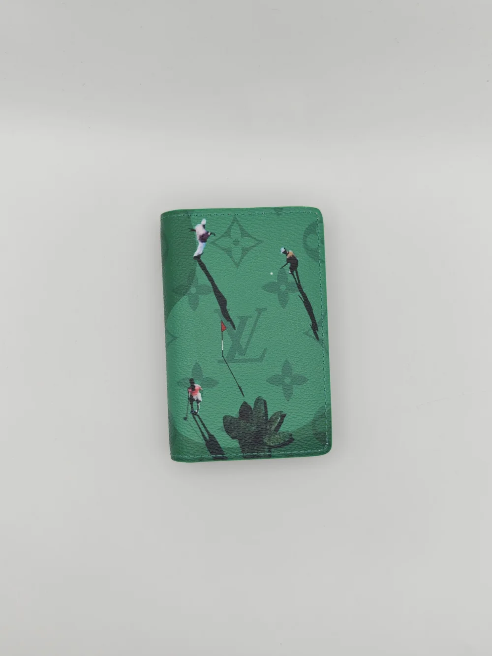 Louis Vuitton Green Golf Monogram Card Holder Pocket Organizer